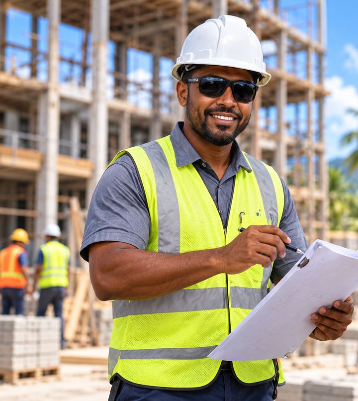 Site Supervisor (Foreman) at work in Papua New Guinea
